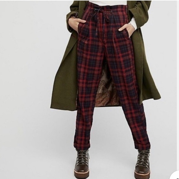 Free People Pants - Free People Here and There Plaid Pants